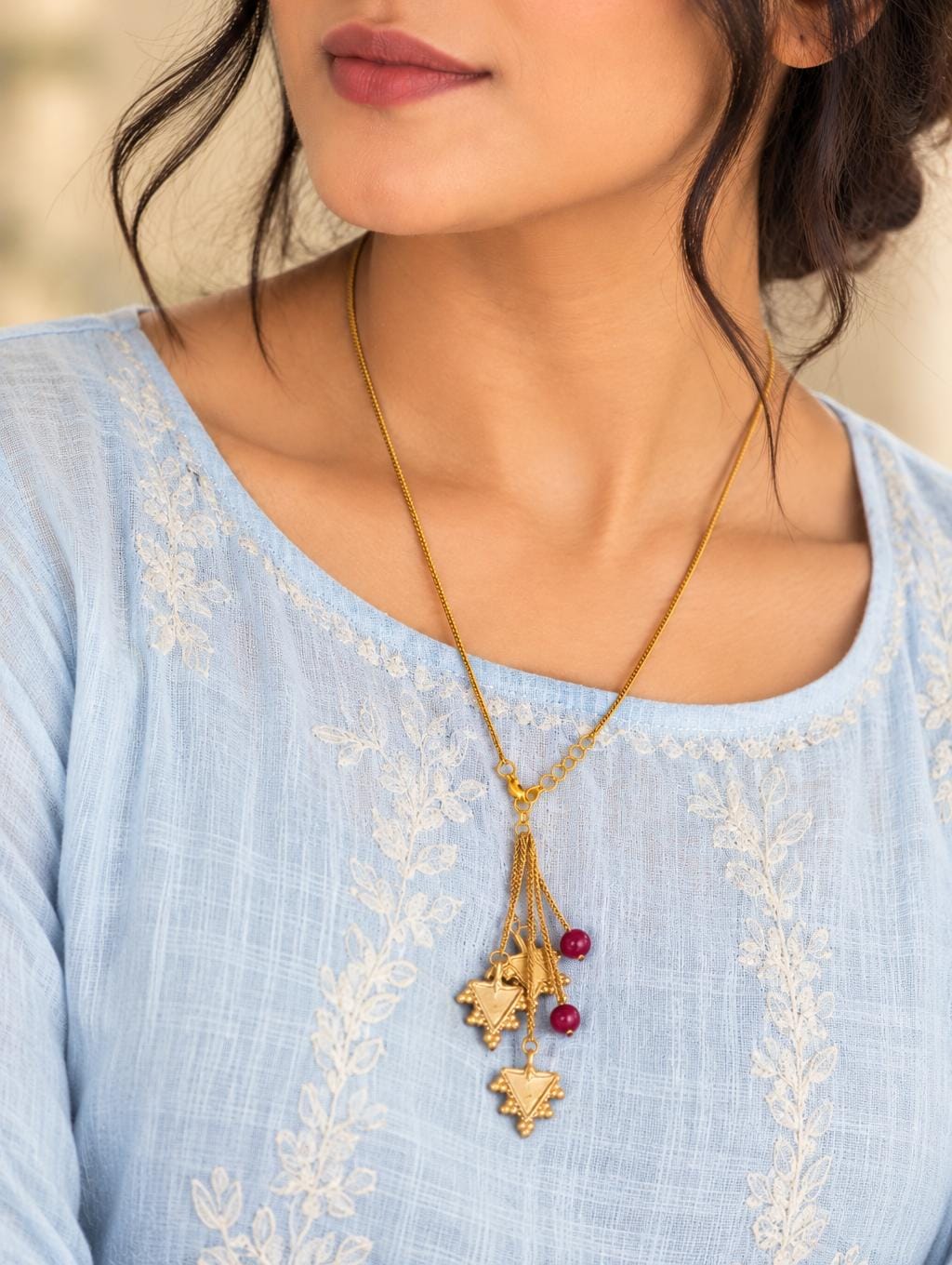 Dokra Triangle Brass Necklace