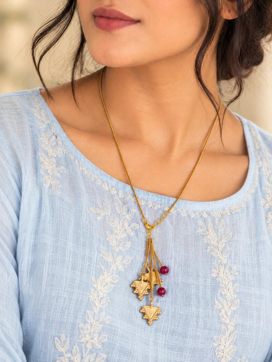 Dokra Triangle Brass Necklace