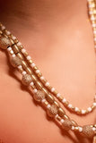 Miharu White Gold Tone Dokra Layered Necklace