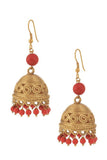 Bharani Coral Beaded Earrings