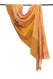 Yellow Pure Silk Hand woven Dupatta MIH025