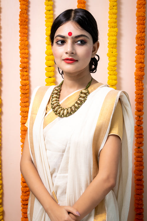 Brass Thread Choker Necklace D86