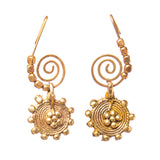 Gold Tone Round Earrings DEr49