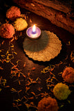 Dhokra Lotus Leaf Candle Stand