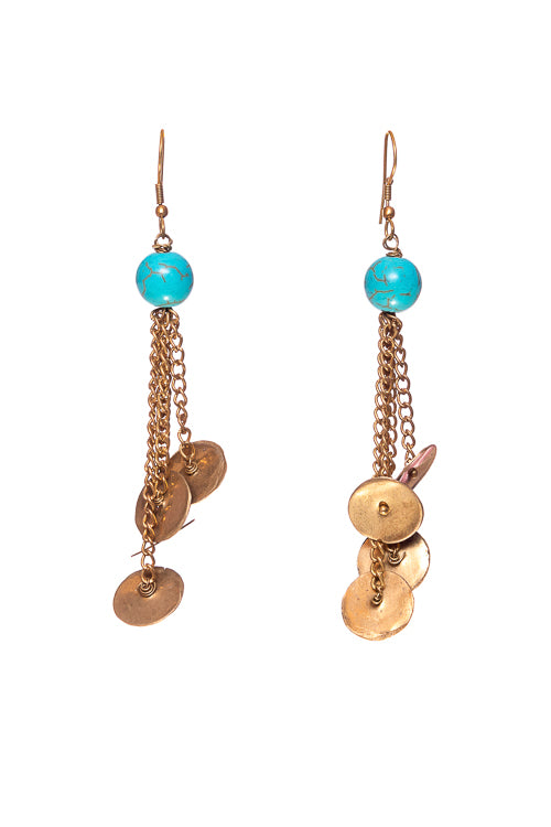 Miharu Brass Chain Earring DEr17a
