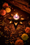 Dhokra Lotus Candle Stand