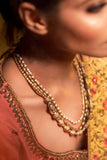 Miharu White Gold Tone Dokra Layered Necklace