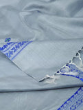 Ash White Pure Silk Hand woven Dupatta (MIH043)