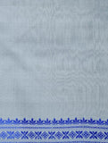 Ash White Pure Silk Hand woven Dupatta (MIH043)