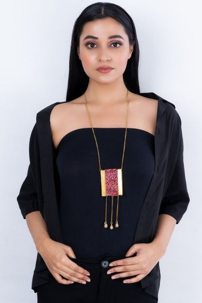 Multicolored Gold Tone Necklace