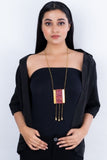 Multicolored Gold Tone Necklace