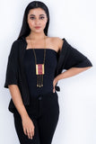 Multicolored Gold Tone Necklace
