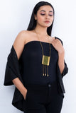 Miharu Green Chatai Gold Tone Necklace