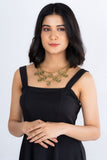 Gold Tone Beaded Dokra Necklace