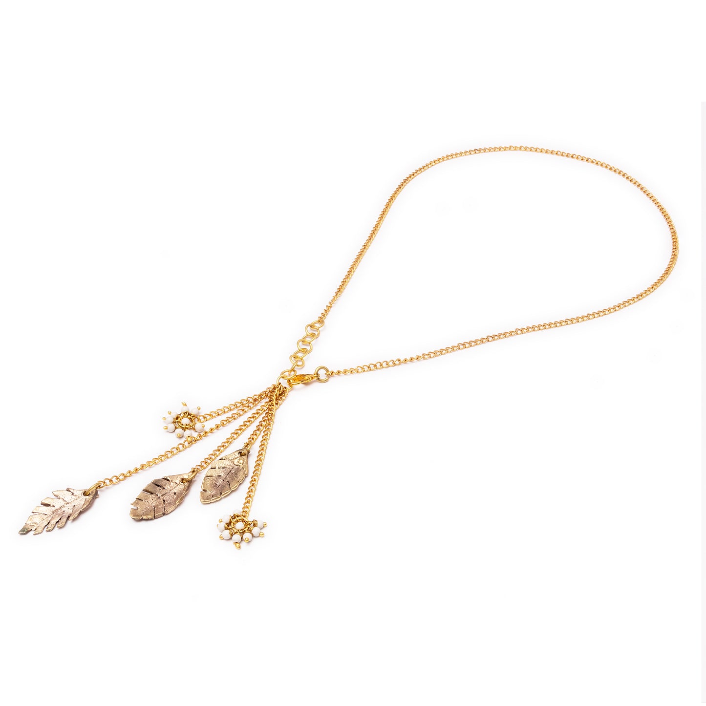 Gold Chain Leaf Necklace