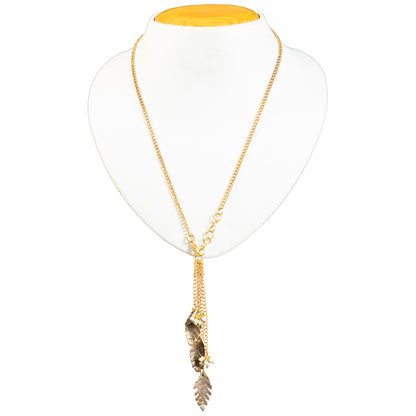 Gold Chain Leaf Necklace