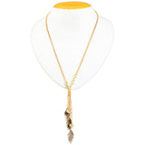 Gold Chain Leaf Necklace