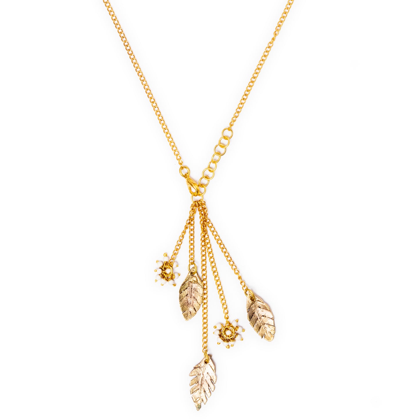 Gold Chain Leaf Necklace