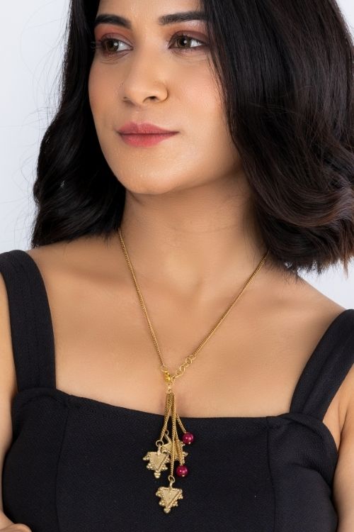 Dokra Triangle Brass Necklace