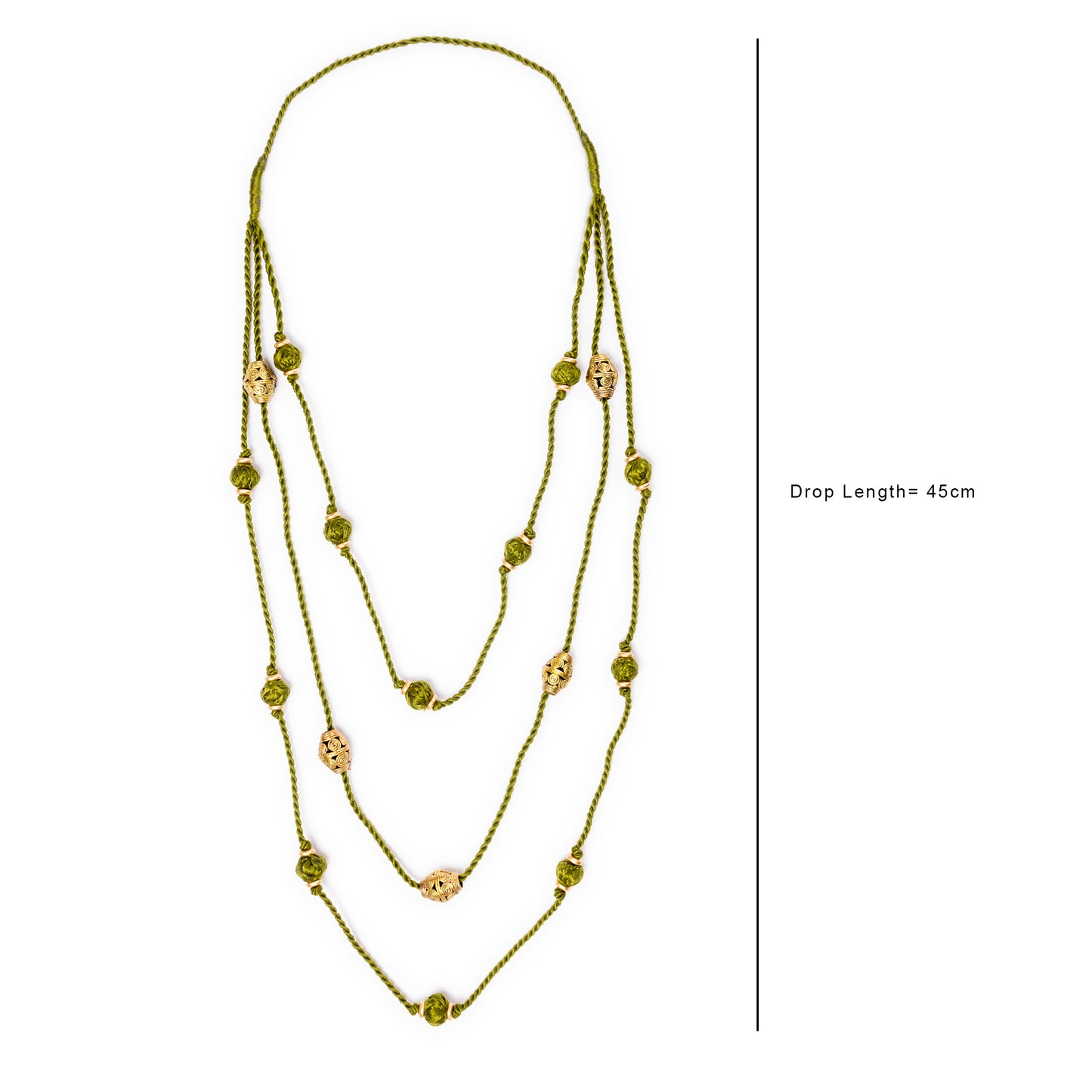 Green Gold Tone Necklace