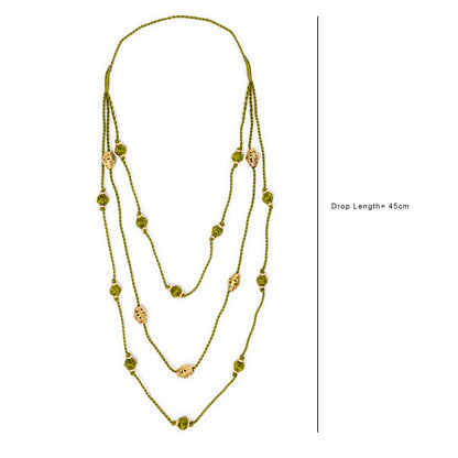 Green Gold Tone Necklace