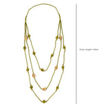 Green Gold Tone Necklace