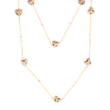 Gold Tone Necklace with Corals CD1943b