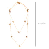Gold Tone Necklace with Corals CD1943b
