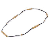 Gold Tone Pipe Necklace