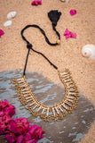 Dhokra Handcrafted Small Brass Beaded Choker CD1956a