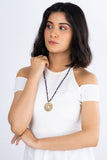 Miharu Blue Long Octa Beaded Necklace