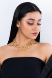 Miharu Beaded Oval Collar Necklace