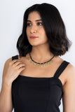 Miharu Square Doka Collar Necklace (Black)