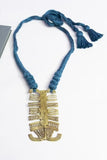 Brass Thread Matinee Necklace D11b
