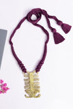 Brass Thread Matinee Necklace D11c