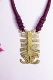 Brass Thread Matinee Necklace D11c