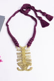 Brass Thread Matinee Necklace D11c