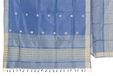 Pure Silk Hand woven Dupatta in Baby Blue  (MIH052)