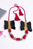 Brass Thread Matinee Necklace D35a