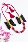 Brass Thread Matinee Necklace D35a