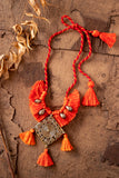 Brass Thread Matinee Necklace D43a