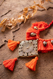 Brass Thread Matinee Necklace D43a