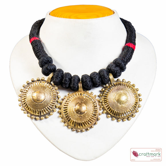 Brass Thread Choker Necklace D53a