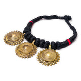 Brass Thread Choker Necklace D53a