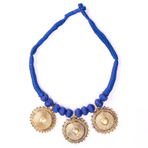 Brass Thread Choker Necklace D53c