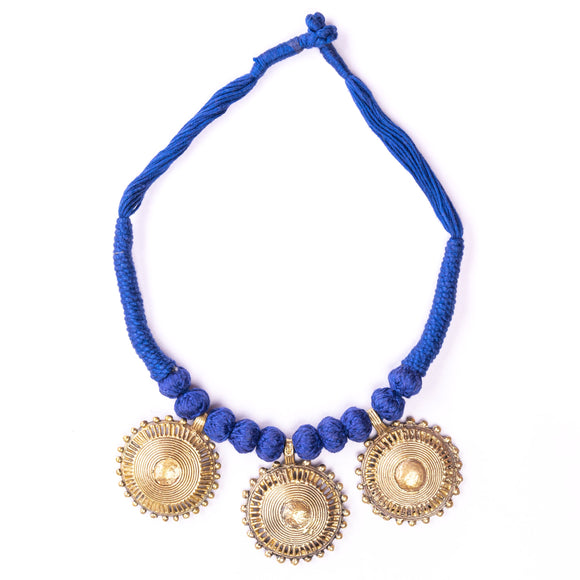 Brass Thread Choker Necklace D53c