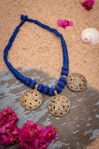 Brass Thread Choker Necklace D53g