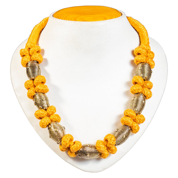 Brass Thread Choker Necklace D61a