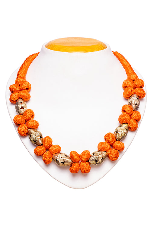 Brass Thread Choker Necklace D61e