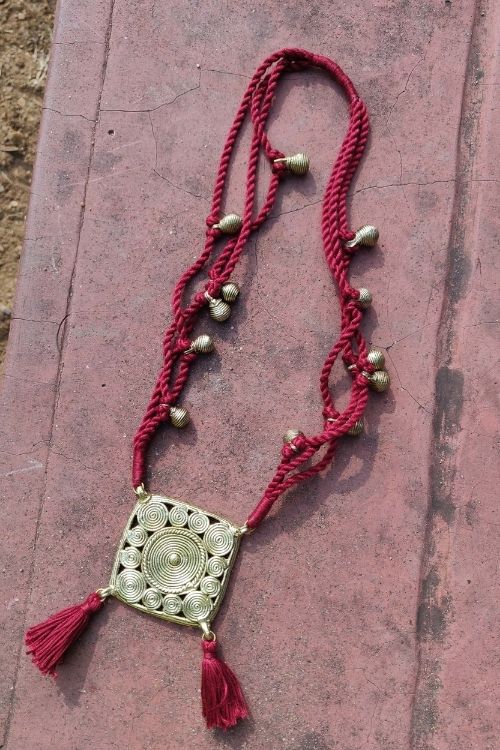 Brass Thread Princess Necklace D79c